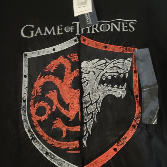 NWT Game of thrones medium black short sleeve shirt - Picture 3 of 5